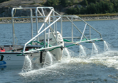 Granular Bayulcide Sprayer Boat
